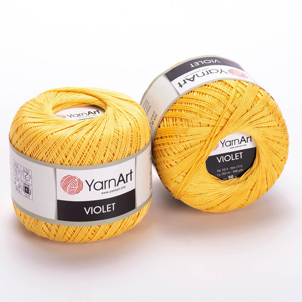 YarnArt VIOLET (Віолет) № 4653 жовтий (Пряжа мерсеризована бавовна, нитки для в'язання)