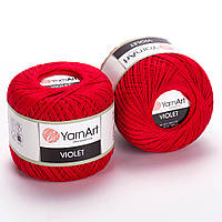 YarnArt VIOLET (Виолет) № 6328 красный (Пряжа мерсеризованный хлопок, нитки для вязания)