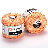 YarnArt VIOLET (Виолет) № 6322 персик (Пряжа мерсеризованный хлопок, нитки для вязания)