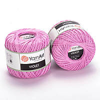 YarnArt VIOLET (Виолет) № 0319 сиренево-розовый (Пряжа мерсеризованный хлопок, нитки для вязания)
