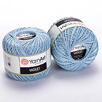 YarnArt VIOLET (Виолет) № 4917 светло-голубой (Пряжа мерсеризованный хлопок, нитки для вязания)