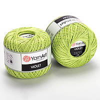 YarnArt VIOLET (Віолет) № 5352 салатовий (Пряжа мерсеризована бавовна, нитки для в'язання)