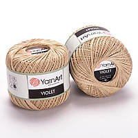 YarnArt VIOLET (Віолет) № 4660 бежевий (Пряжа мерсеризована бавовна, нитки для в'язання)