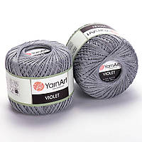 YarnArt VIOLET (Виолет) № 5326 серый (Пряжа мерсеризованный хлопок, нитки для вязания)