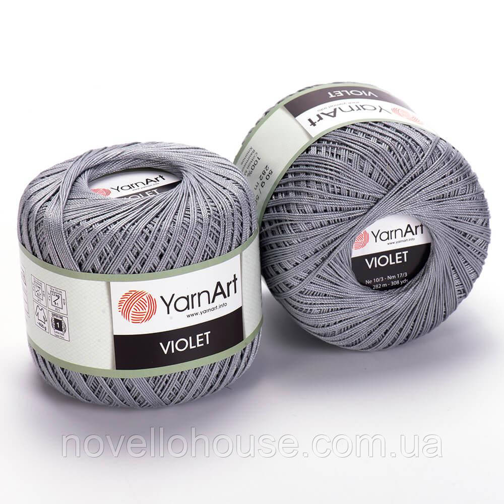 YarnArt VIOLET (Віолет) № 5326 сірий (Пряжа мерсеризована бавовна, нитки для в'язання)