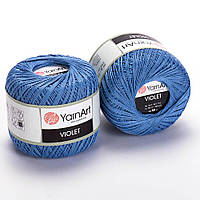 YarnArt VIOLET (Виолет) № 5351 синий (Пряжа мерсеризованный хлопок, нитки для вязания)