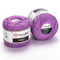 YarnArt VIOLET (Виолет) № 6309 сиреневый (Пряжа мерсеризованный хлопок, нитки для вязания)