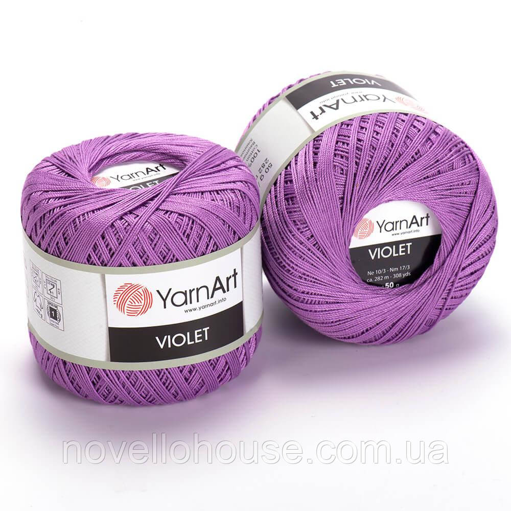 YarnArt VIOLET (Віолет) № 6309 бузковий (Пряжа мерсеризована бавовна, нитки для в'язання)