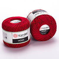 YarnArt VIOLET (Виолет) № 5020 темно-красный (Пряжа мерсеризованный хлопок, нитки для вязания)