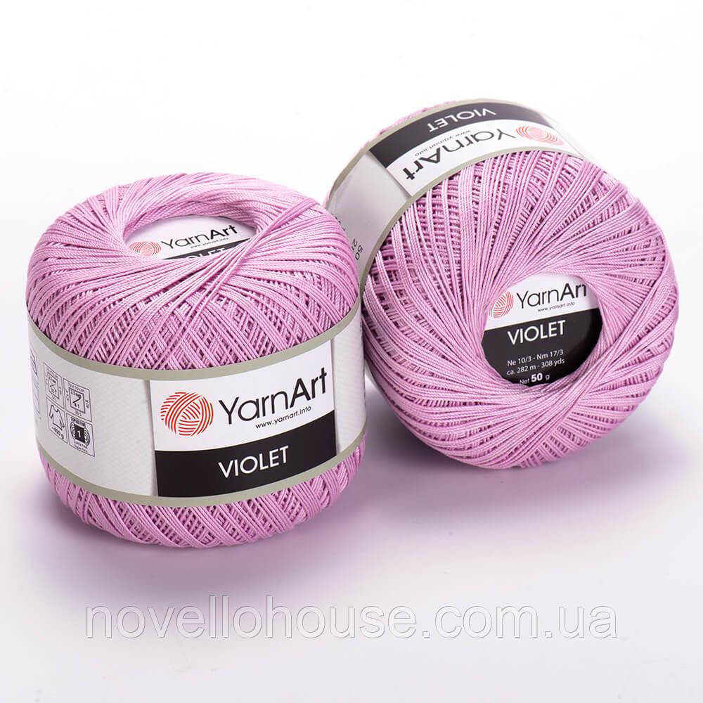 YarnArt VIOLET (Віолет) № 5049 бузковий (Пряжа мерсеризована бавовна, нитки для в'язання)