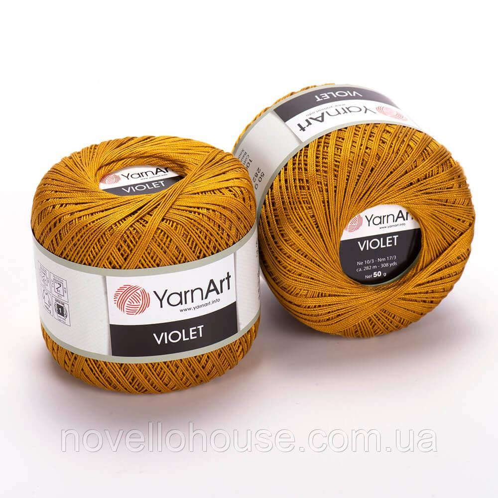 YarnArt VIOLET (Віолет) № 6340 бронза (Пряжа мерсеризована бавовна, нитки для в'язання)