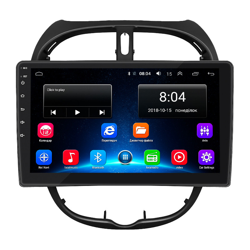 Штатна магнітола Lesko для Peugeot 206 1998-2012 екран 9" 2/32Gb/ Wi-Fi Optima GPS Android пежо