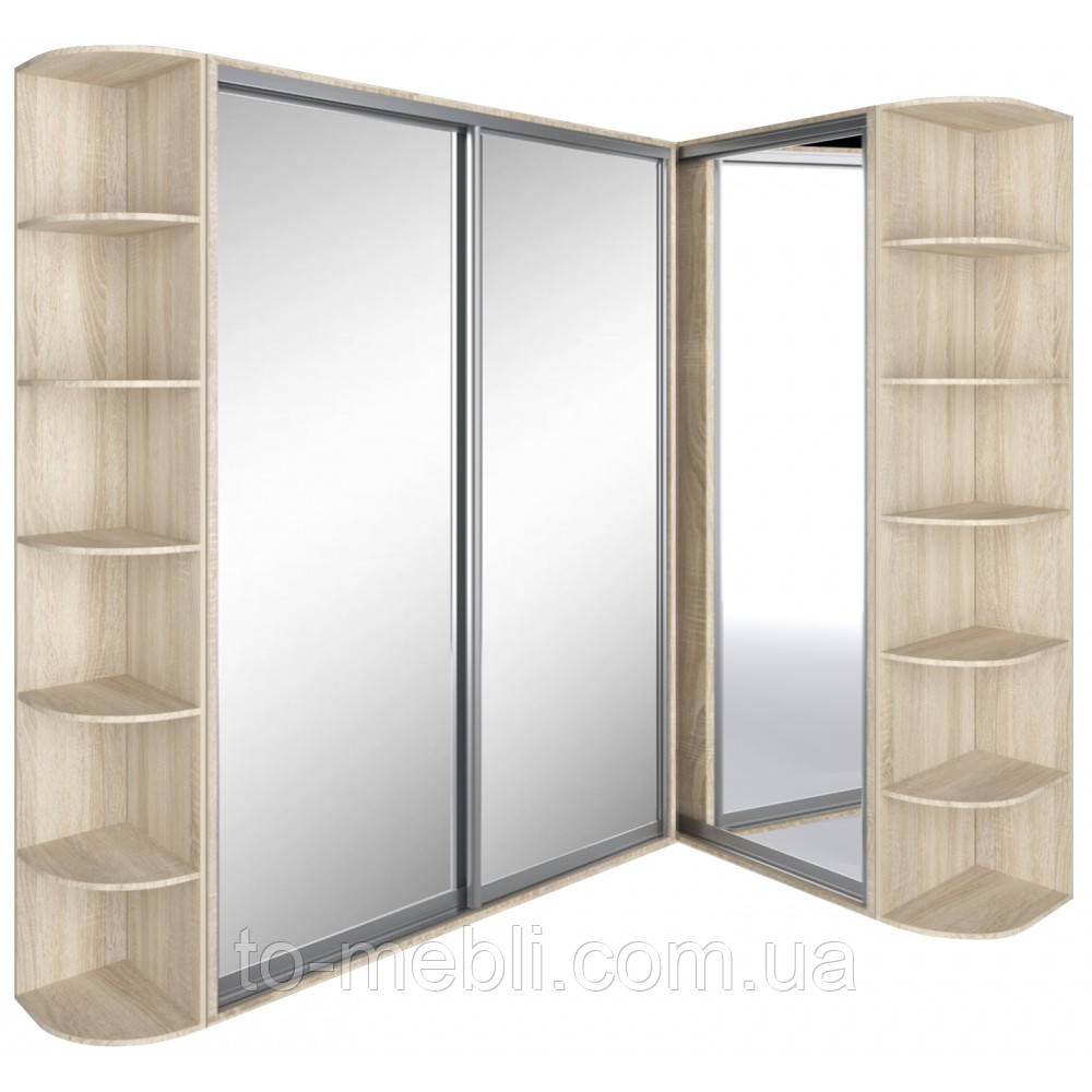 Шафа купе кутова (180х45х240 / 90х60х240) Фенікс