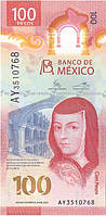 Банкнота Мексики 100 песо 2021 р. UNC