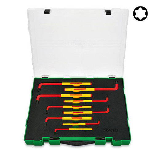 Набір ключів TORX діелектричних VDE 9 од. T10-T50 TOPTUL GZC0911, фото 1