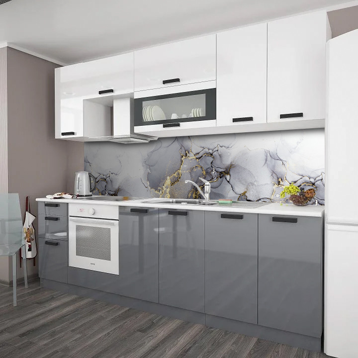 Фото панель універсальна ПЕТ, Самофіксована, 62 х 205 см (товщіна 1.2 мм), мармуровий візерунок