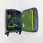 Чемодан дорожній 3 в 1 трійка 71*50 см на колесах в різних кольорах Cans Синій, фото 7