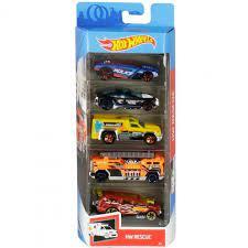 Подарунковий набір машинок Hot Wheels HW Rescue 5-Pack 1:64 (GHP61) (01806) Хот Вілс Оригінал