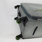 Чемодан дорожній 3 в 1 трійка 71*50 см на колесах в різних кольорах Cans Сірий, фото 2