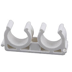 Кріплення подвійне Kalde PPR 20 (білий) 29051 ( 100 шт в упаковке ) (000017888)