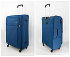 Чемодан дорожній 3 в 1 трійка 71*50 см на колесах в різних кольорах Cans Синій, фото 2