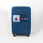 Чемодан дорожній 3 в 1 трійка 71*50 см на колесах в різних кольорах Cans Синій, фото 5