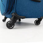 Чемодан дорожній 3 в 1 трійка 71*50 см на колесах в різних кольорах Cans Синій, фото 6