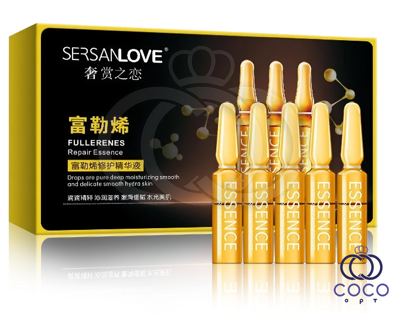 Набір сироваток в ампулах із фуллероном Sersanlove Fulleenes Repair Essence Beautiful Skin Essence 7*2 ml