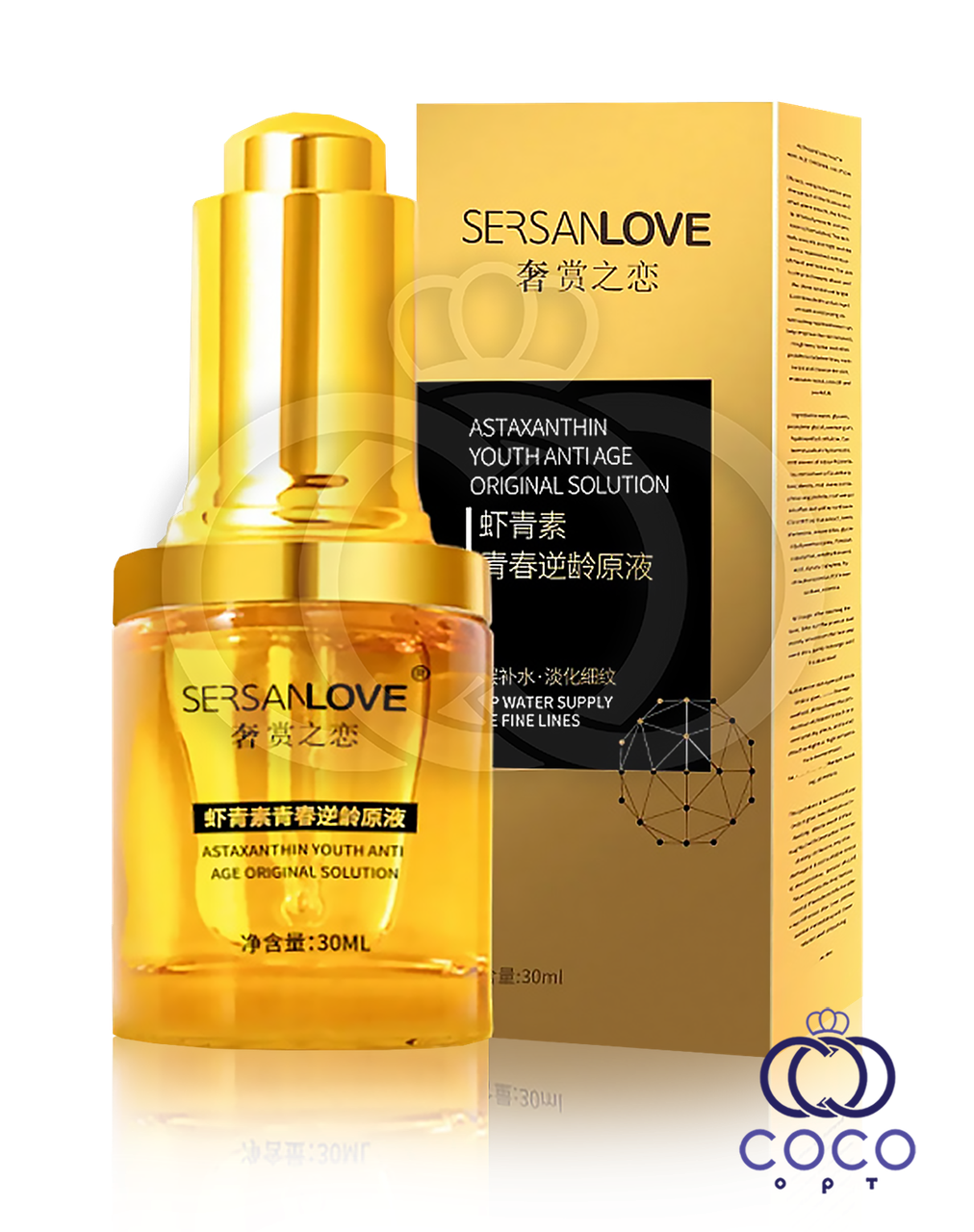 Антивікова сироватка з астаксантином Sersanlove Astaxanthin Youth Anti Age Original Solution, 30 мл