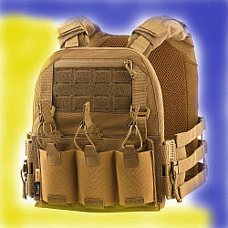 Плитоноска койот ЗСУ M-Tac Cuirass QRS Coyote