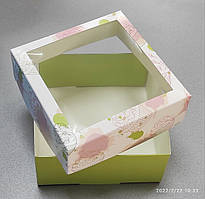 Коробка для бенто десертів 150*150*70 кольорова