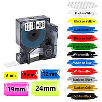 Картридж зі стрічкою для принтера DYMO LabelManager D1 43613 6 мм 7 м Чорний/Білий (S0720780), фото 3