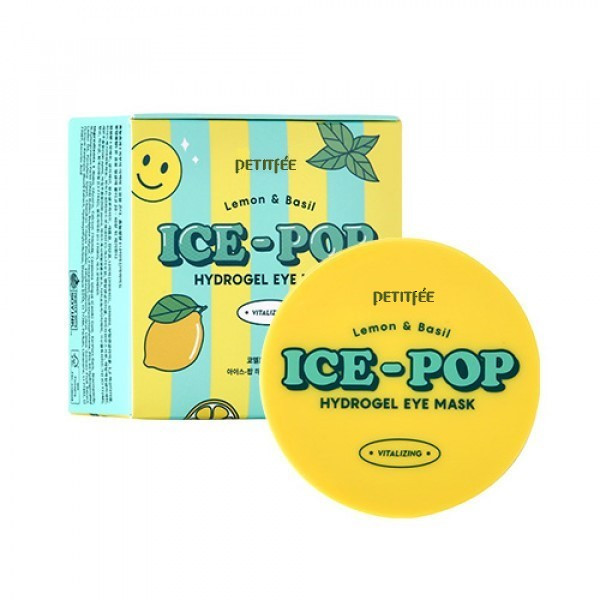 Гідрогелеві патчі для очей з лимоном та базиліком PETITFEE Lemon & Basil Ice-Pop Hydrogel Eye Mask 60шт