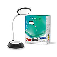 Светодиодная лампа настольная TITANUM TLTF-022B 7W 3000-6500K USB чёрная VIDEX зарядка от USB с аккумулятором