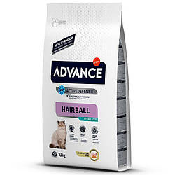 Advance Cat Hairball Sterilized корм для стерилізованих кішок для виведення вовни індичкою та ячменем 10 кг