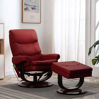 Крісло Relax з масажем + підігрів Бордо