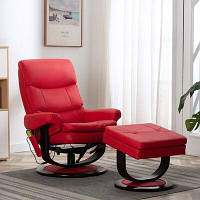 Крісло Relax з масажем + підігрів Червоний