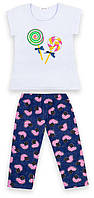 Костюм (футболка и штаны) летний для девочки GABBI KS-21-7-1 Биг дрим Розовый на рост 104 (12643)