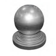 Металлическая крышка с шаром на столб Art. 62.080.08 ø 80 mm шар ø 80 mm