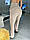 Жіночі класичні брюки прямого крою в бежевому кольорі, фото 4