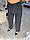 Жіночі класичні брюки прямого крою в чорному кольорі, фото 3