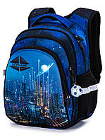Детский школьный рюкзак для мальчика1-4 класс,жесткая спинка,объемный рисунок,брелок-мяч,SkyName Winner R2-190
