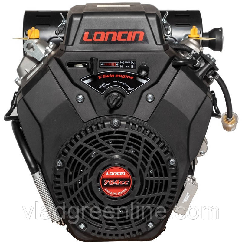 Двигун бензиновий Loncin LC2V80FD (30 л.с., ел. стартер, шпонка 36 мм, євро 5)