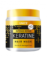 Восстанавливающая маска для волос Unice с кератином, 500 мл
