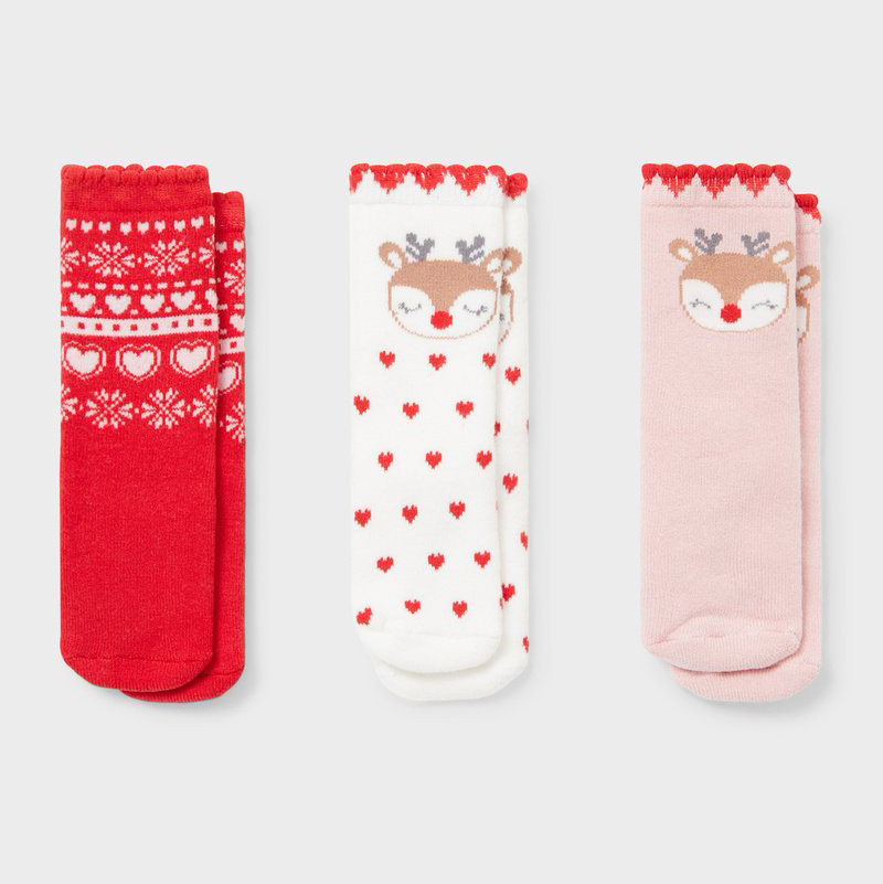 Набір махрових шкарпеток для дівчинки з 3 пар, розмір 21/23