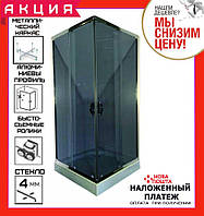 Душевая кабина 90x90 см квадратная AquaStream Simple 99 SLB стекло тонированное