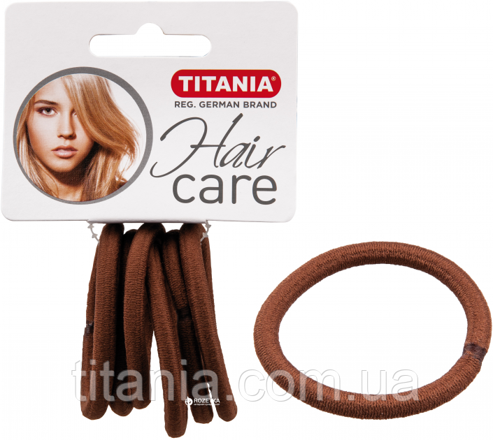 OUTLET Набір гумок для волосся 6 шт. (коричневі) TITANIA art.7813