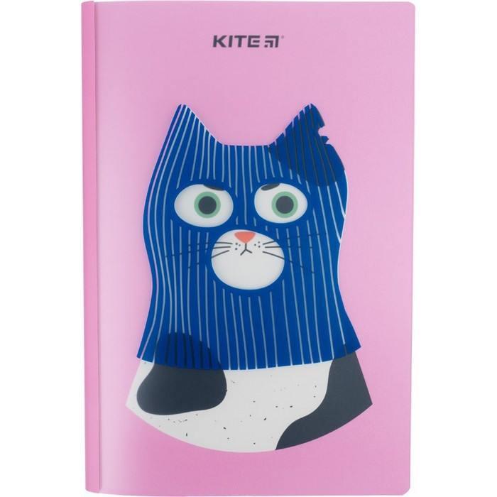 Блокнот А5 40арк., в клітинку, пластикова обкладинка подвійна Kite Gangster cat