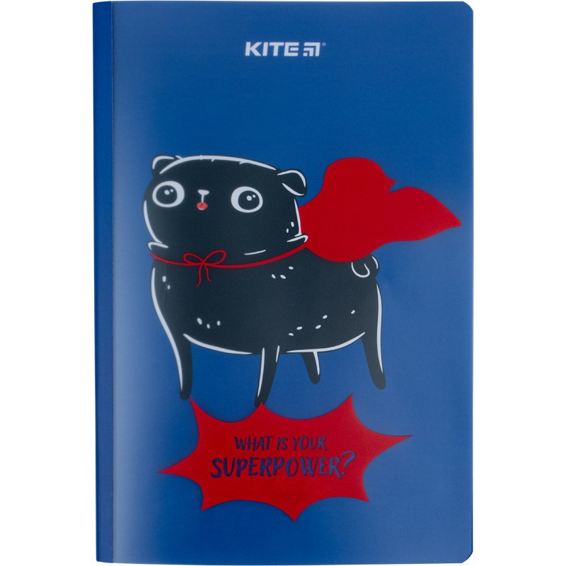 Блокнот А5 40арк., в клітинку, пластикова обкладинка подвійна Kite Weird dog