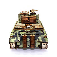 Дерев'яний 3D конструктор Танк Тигр UnityWood "Tank Tiger" 100 деталей 24*10,5*11 см (UW-014), фото 3